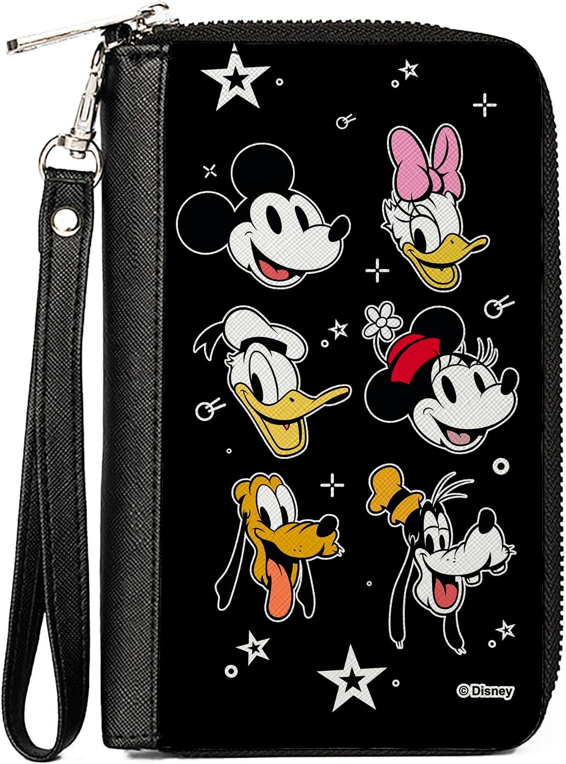 Buckle-Down Women's PU Zip Around Wallet Rectangle-The Sensational Six, 7.5"x4.5"
