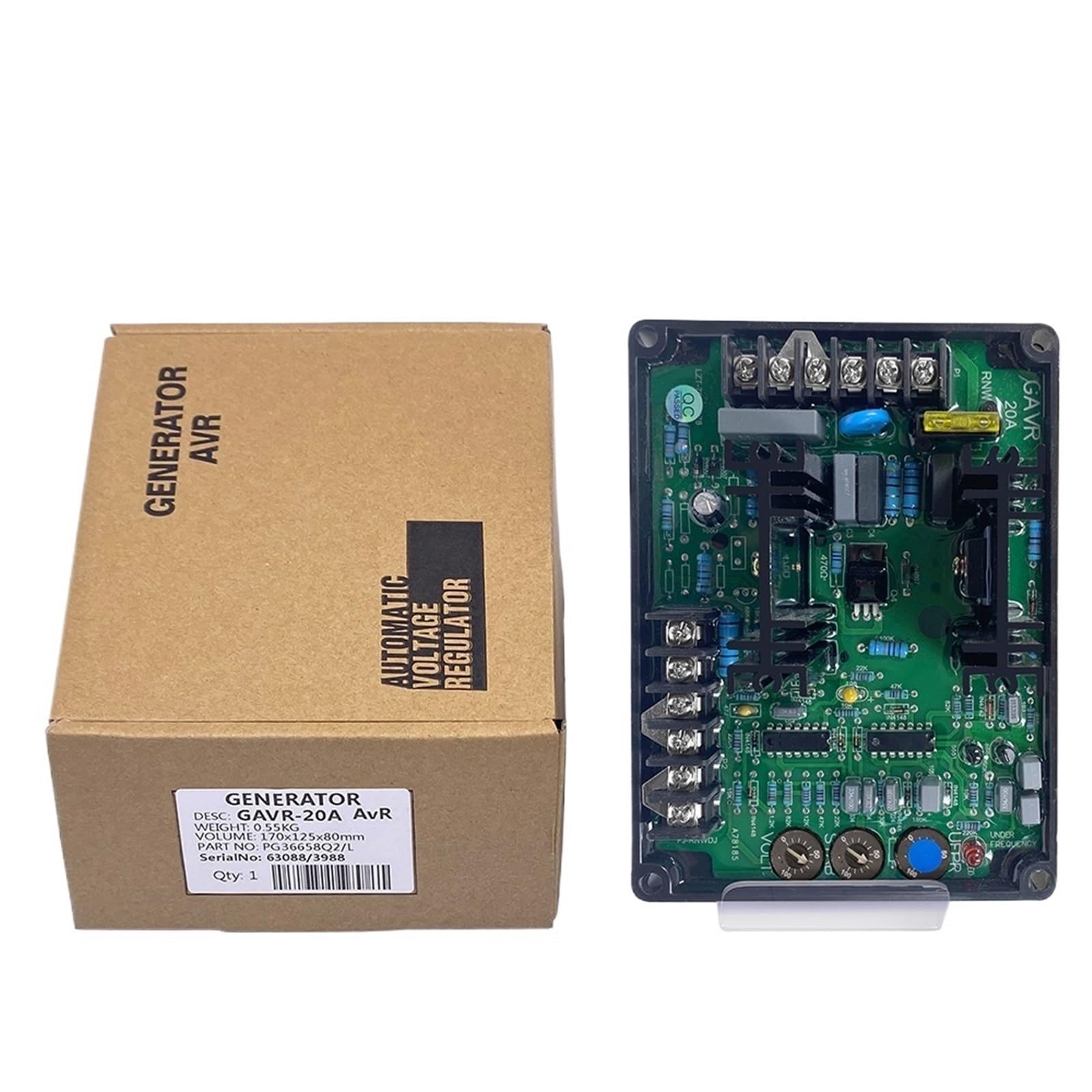 CSKWLLNBC 1PCS GAVR 20A AVR Brushless Generator Automatic Voltage Regulator GAVR-20A Diesel Stabilizer Module