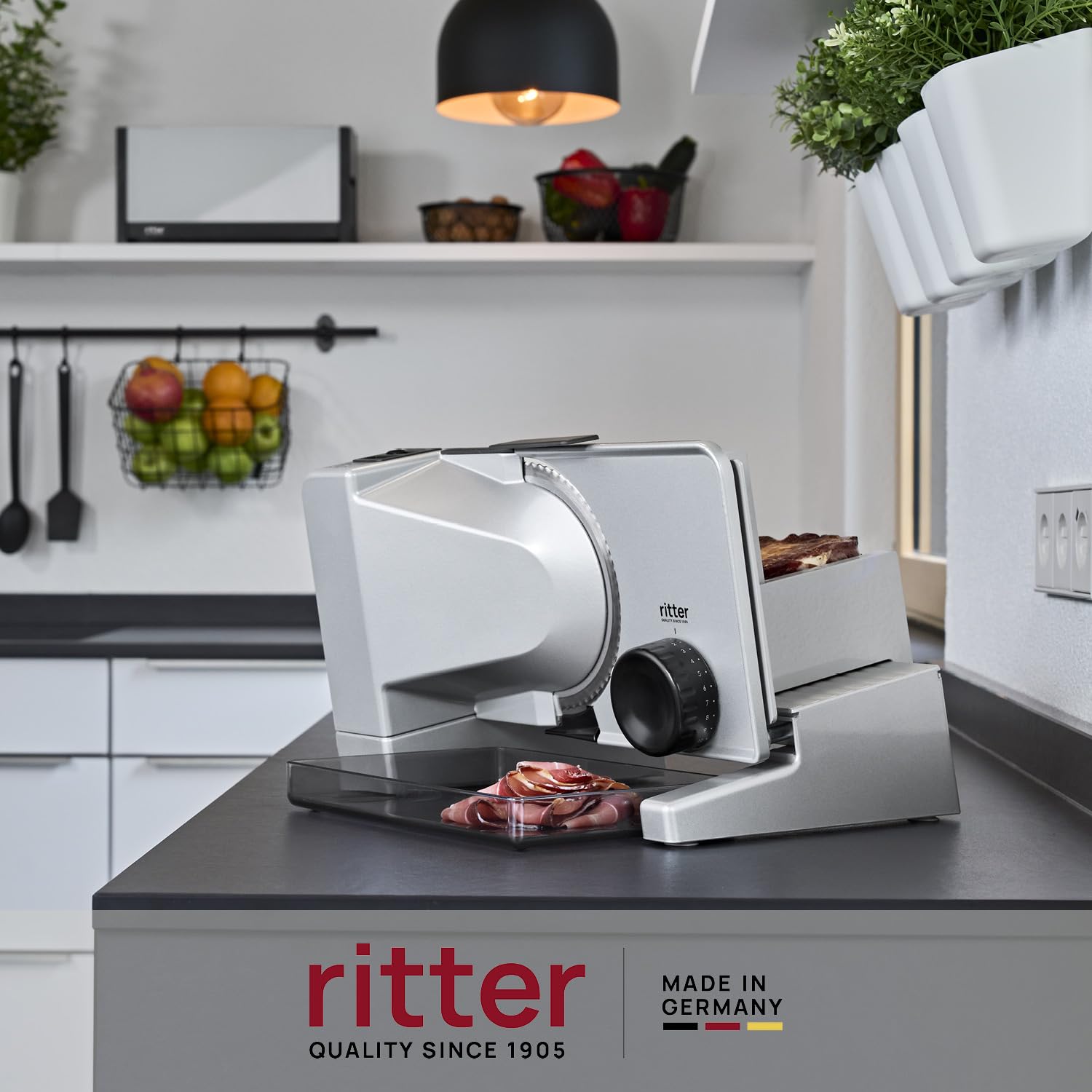 ritter Serano 7 Universalhobel, elektrischer Hobel mit Gleichstrommotor, Made in Germany, silberfarbenes Metall
