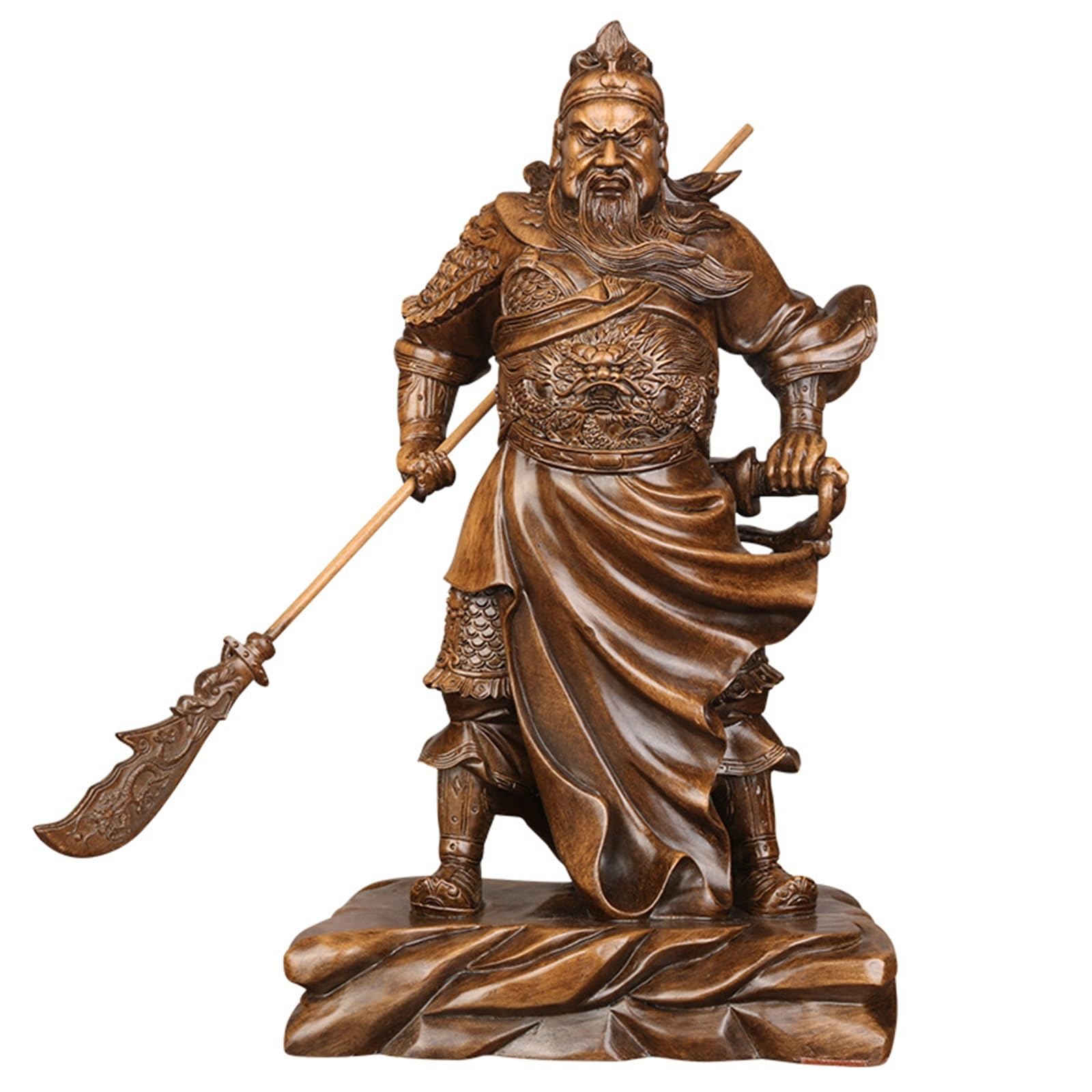 中国民国時代の関羽像 楽天市場】黄金 関羽立像22cm 【送料無料】（沖縄別途1000円