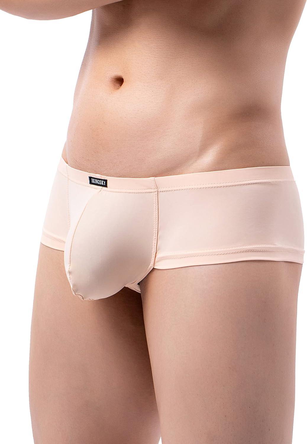 iKingsky Men's Silky Cheeky Boxer Briefs Sexy Brazilian Back Mens Underwear Smooth Mini Cheek Thong Under Panties - Image 7