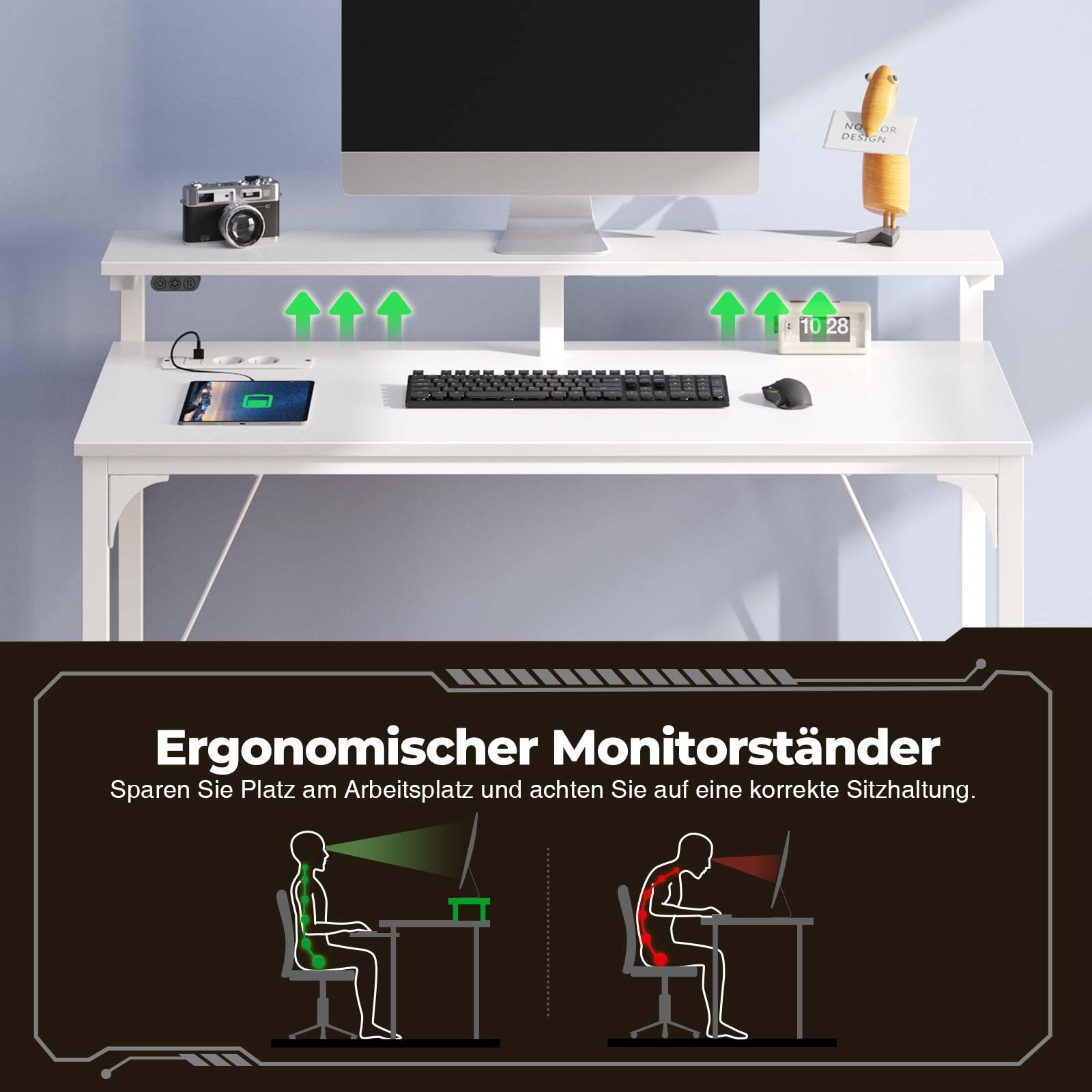 Rolanstar Schreibtisch Mit LED & Steckdosen Test: Ein Erfahrungsbericht