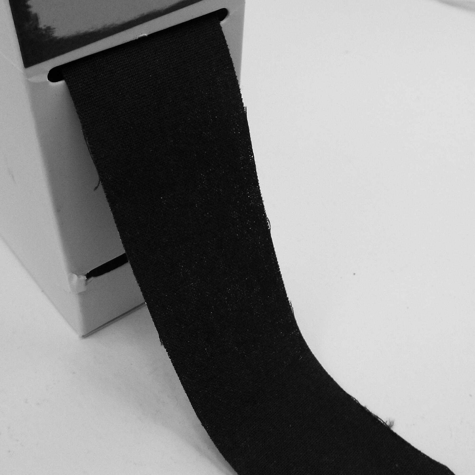 Iron On Fabric Cotton Tape 35mm 956D, 012 Black, 1 Metre