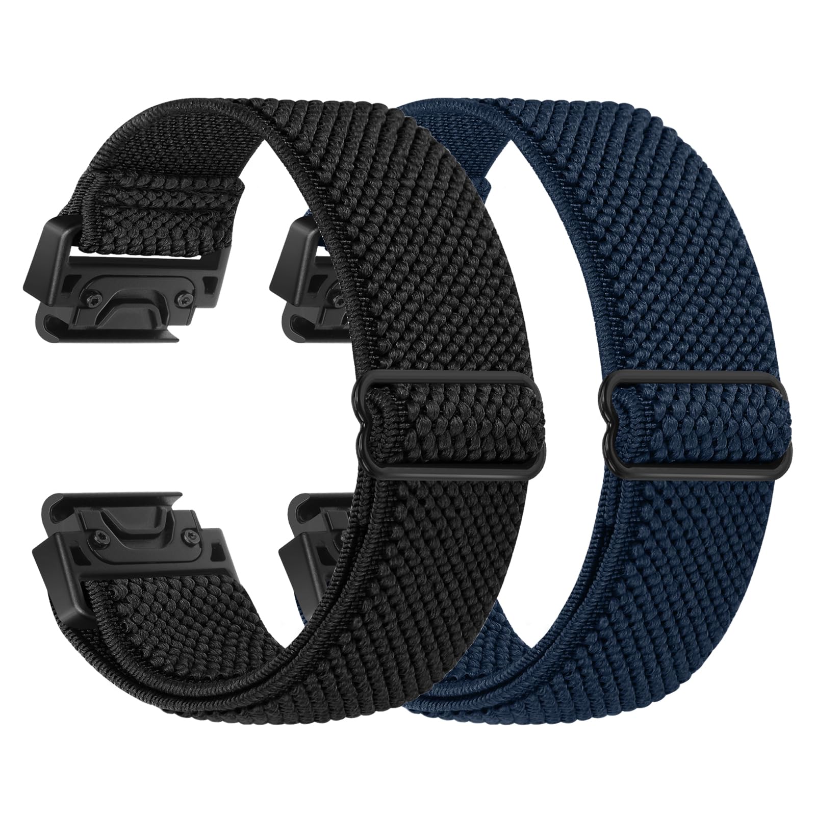 BTTNG Elastic Watch Strap for Garmin Fenix 8 43mm/epix Pro 42mm, Fenix 7S/6S/5S/Instinct 2S/D2 Delta S, QuickFit 20mm Watch Band Sport Nylon Straps for Women Men (2 PCS) — image 1