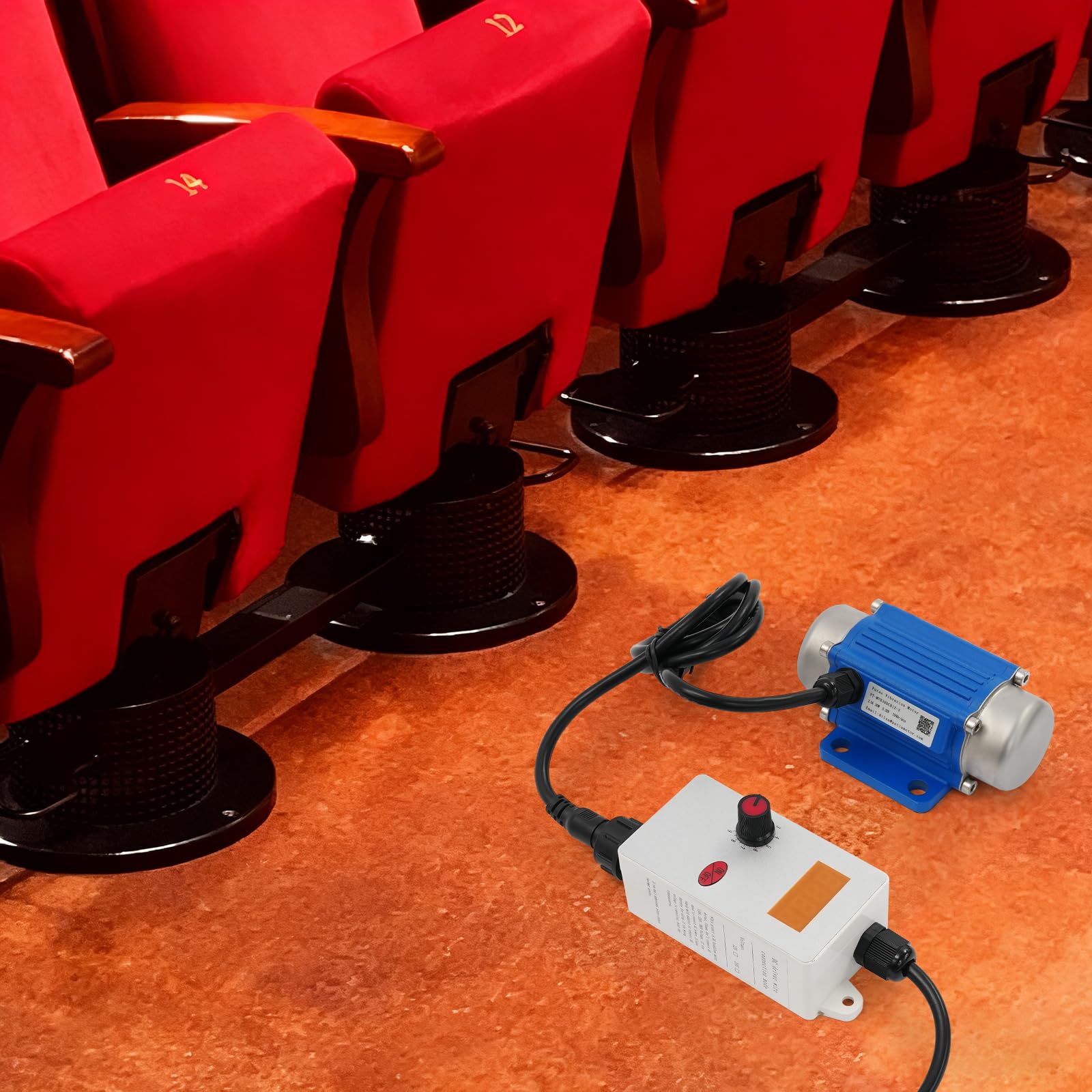 Silnik wibracyjny DC 12 V z regulatorem prędkości i pilotem zdalnego sterowania, 30 W | Elektryczny silnik wibracyjny 7000 obr./min, silnik bezszczotkowy DC, 9 biegów prędkości, IP65