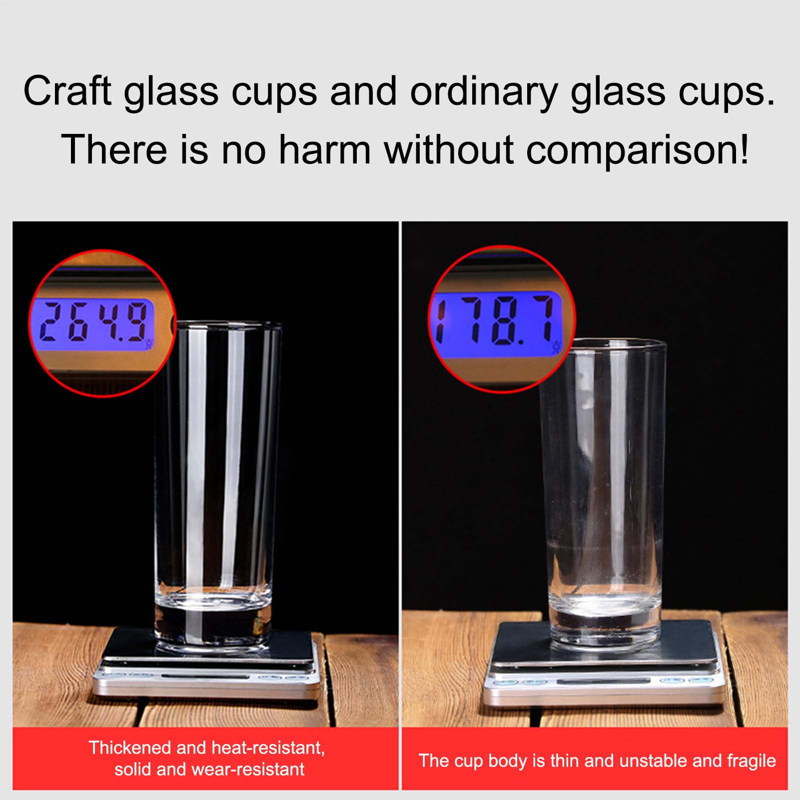 Verres En Verre Ensemble De Vaisselle Réutilisable, À Eau