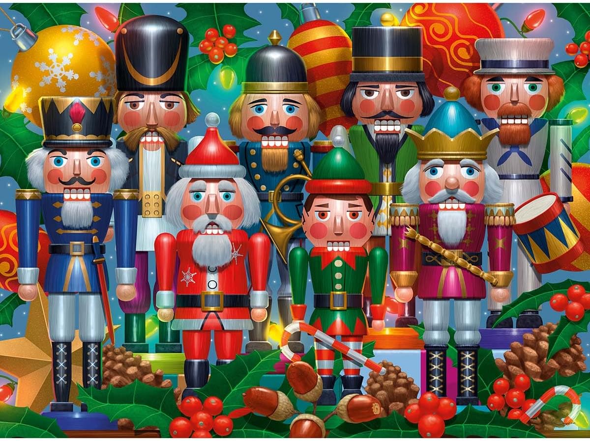 Buffalo Games - Silver Select - Nutcrackers for Christmas - 1000 Piece Jigsaw Puzzle for Adults - Challenging Puzzle Perfect for Game Nights - Finished Size is 26.75 x 19.75