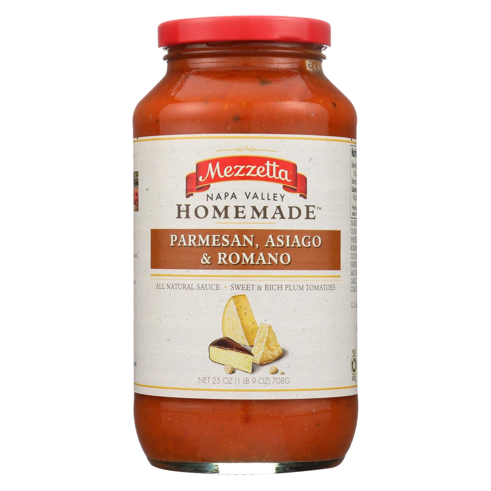 G L Mezzetta Pasta, Creamy Vodka Style Marinara, 25-Ounce Glass(Pack of 3)