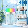 Portable Air Cooler, Evaporative Air Cooler, 3-in-1 Portable Air Conditioner, Mini Air Conditioner with 3 Fan Speeds, 7 Colour Lights, 600ML Water Tank, Air Coolers for Home, Room, Office, Camping
