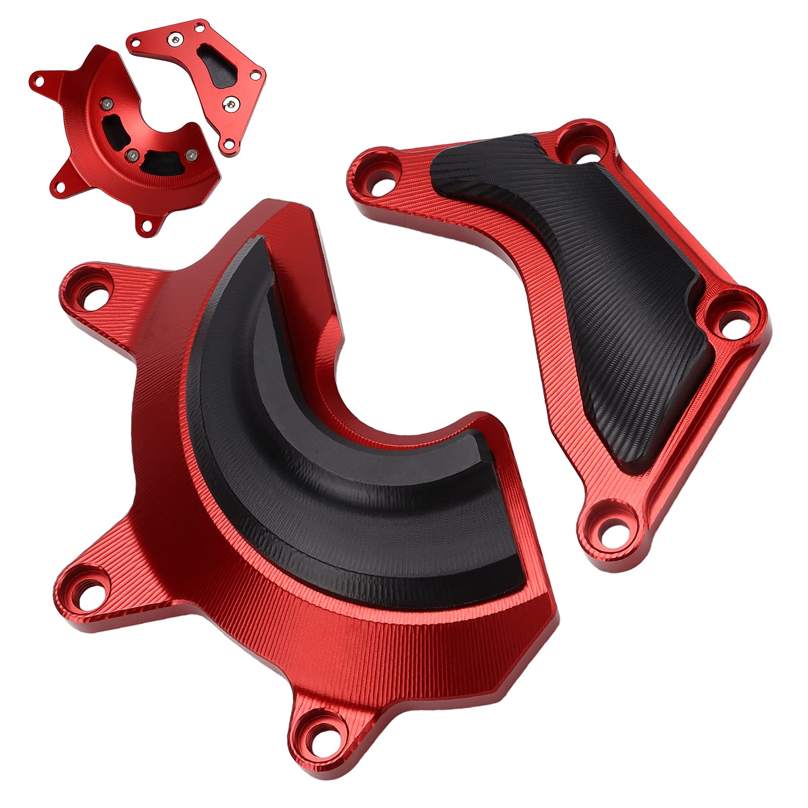 Cursore Copertura Motore per R6 YZF R6 2019-2021, Protezione Crash in Alluminio Durevole, Accessorio Moto Resistente Agli Urti, 2 Unità (Allevato)