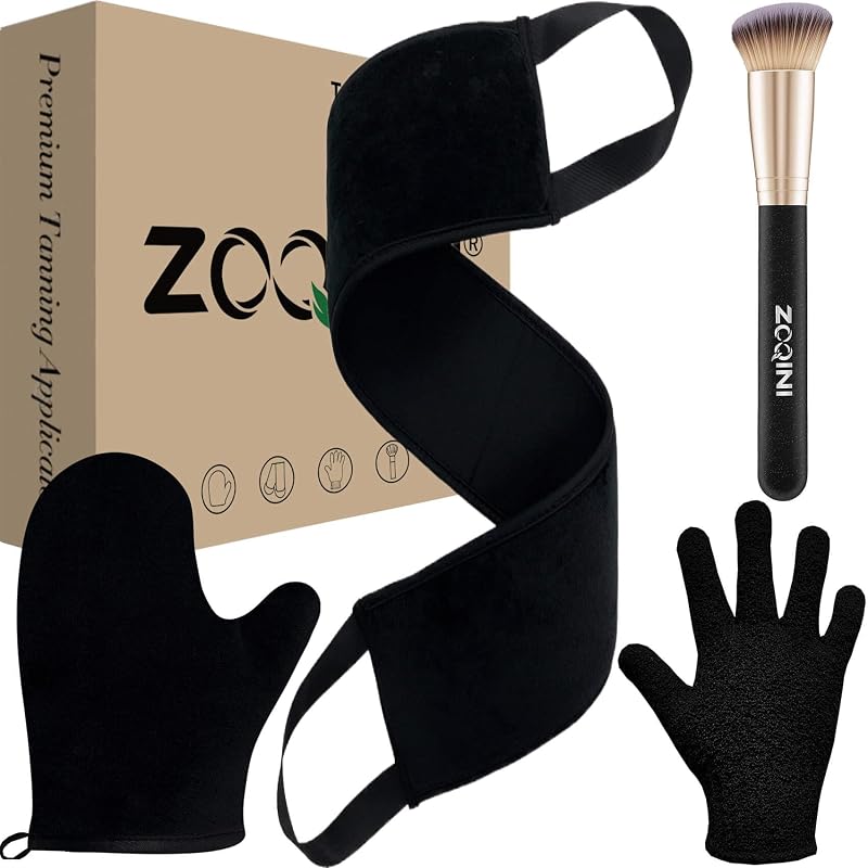 Kit de acessórios para autobronzeador ZOQINI preto, 4 peças