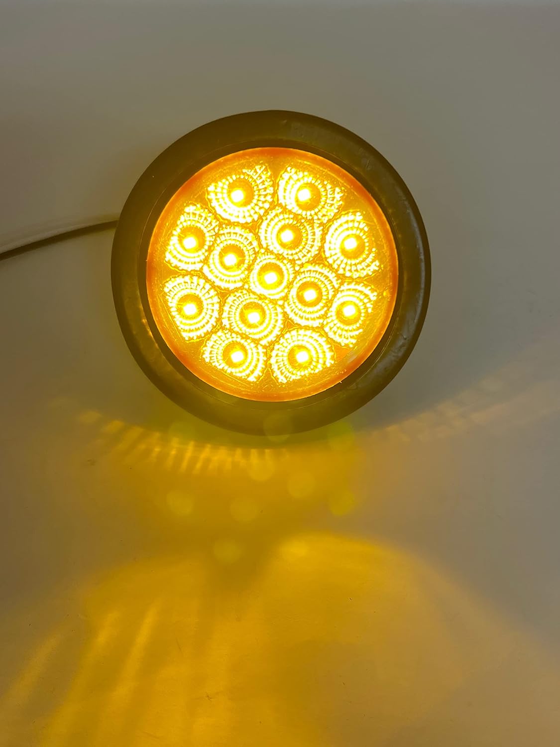 10x 2.5 Round Amber Led Clearance Side Marker Lights Kit 13 Diodes Light Truck Trailer Rv Flush Mount Waterproof 12V Sealed, 2.5 Round Led Marker Lights