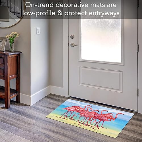 Miniatura 6 de Counterart Flamingo Horizons IndoorOutdoor Entryway Floor Mat Manufactured in The USA Low Profile, Protective Non-Skid Rubber Backing, Easy to Clean