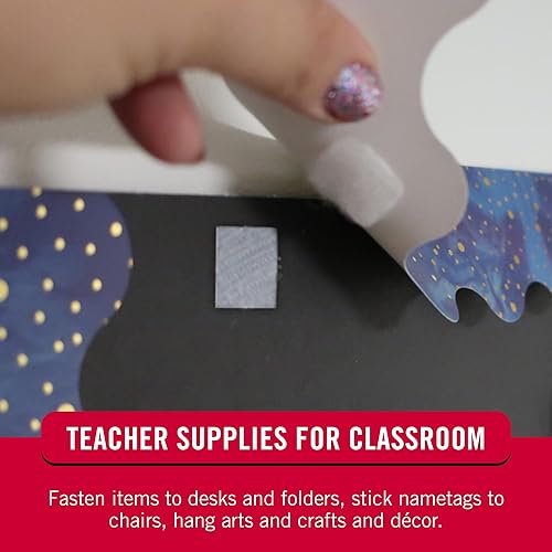 Miniatura 6 de VELCRO Brand Cuadrados de montaje  200 unidades, 78 pulgadas blancas  Gancho adhesivo adhesivo en la parte trasera y lazo para suministros para