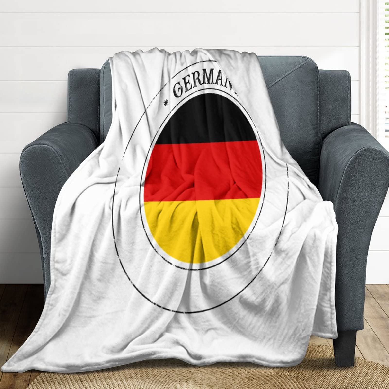 Couverture flanelle Allemagne chaude plaid peluche doux lit et canapé