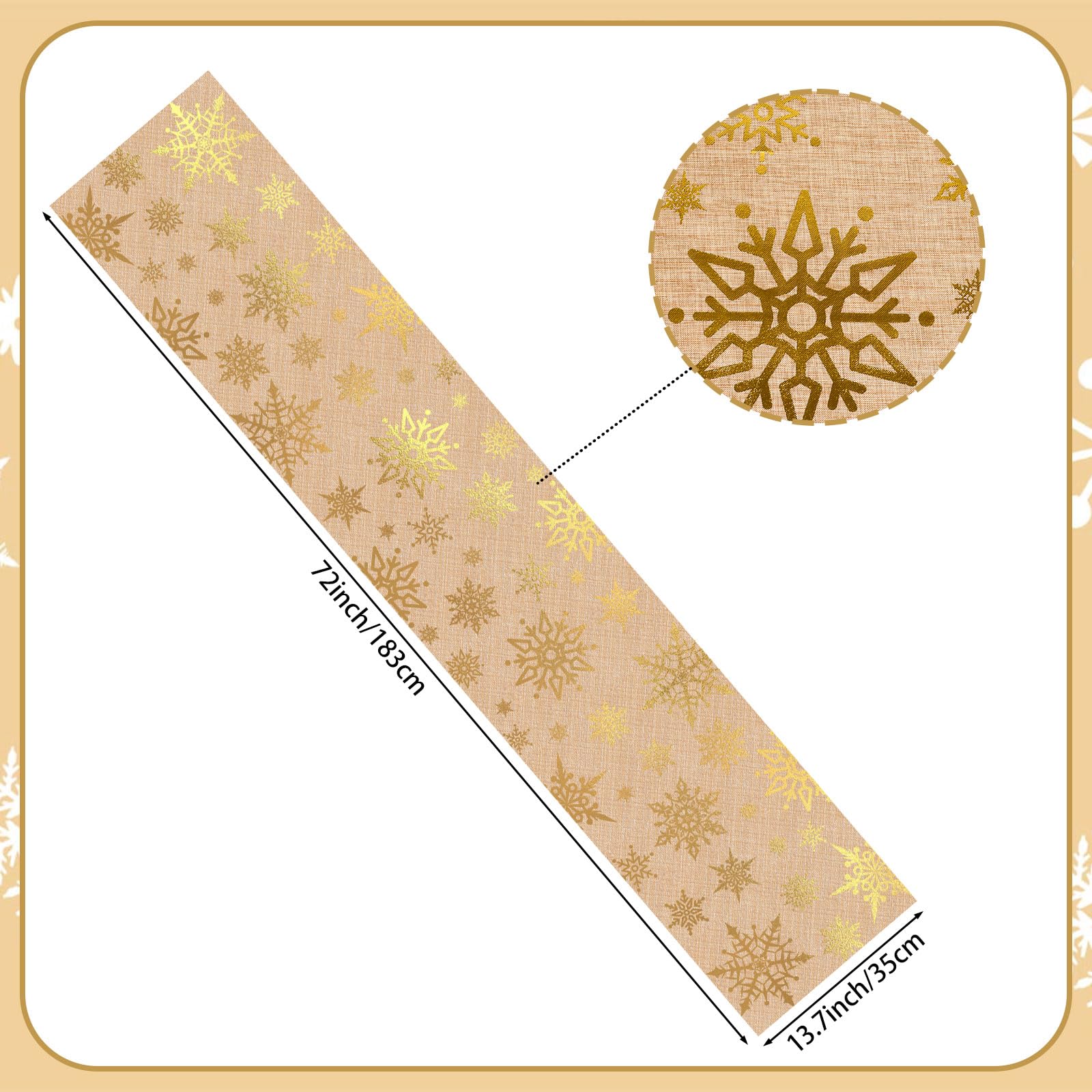 Lemicin Gold Christmas Table Runners - Image 2