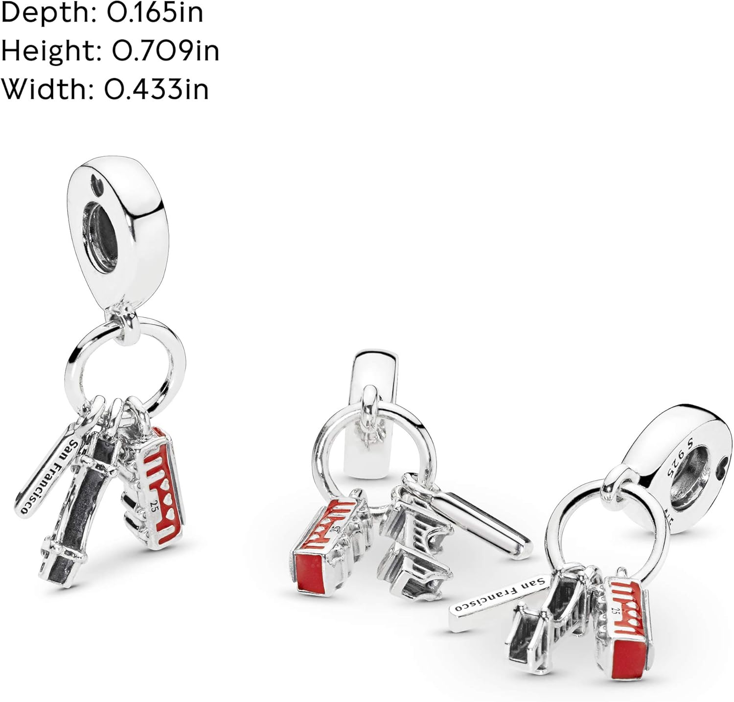 Pandora San Francisco Dangle Charm - Compatible with PANDORA Moments - Jewelry for Women - Gift for Her - Made with Sterling Silver & Enamel - with Gift Box - Image 5