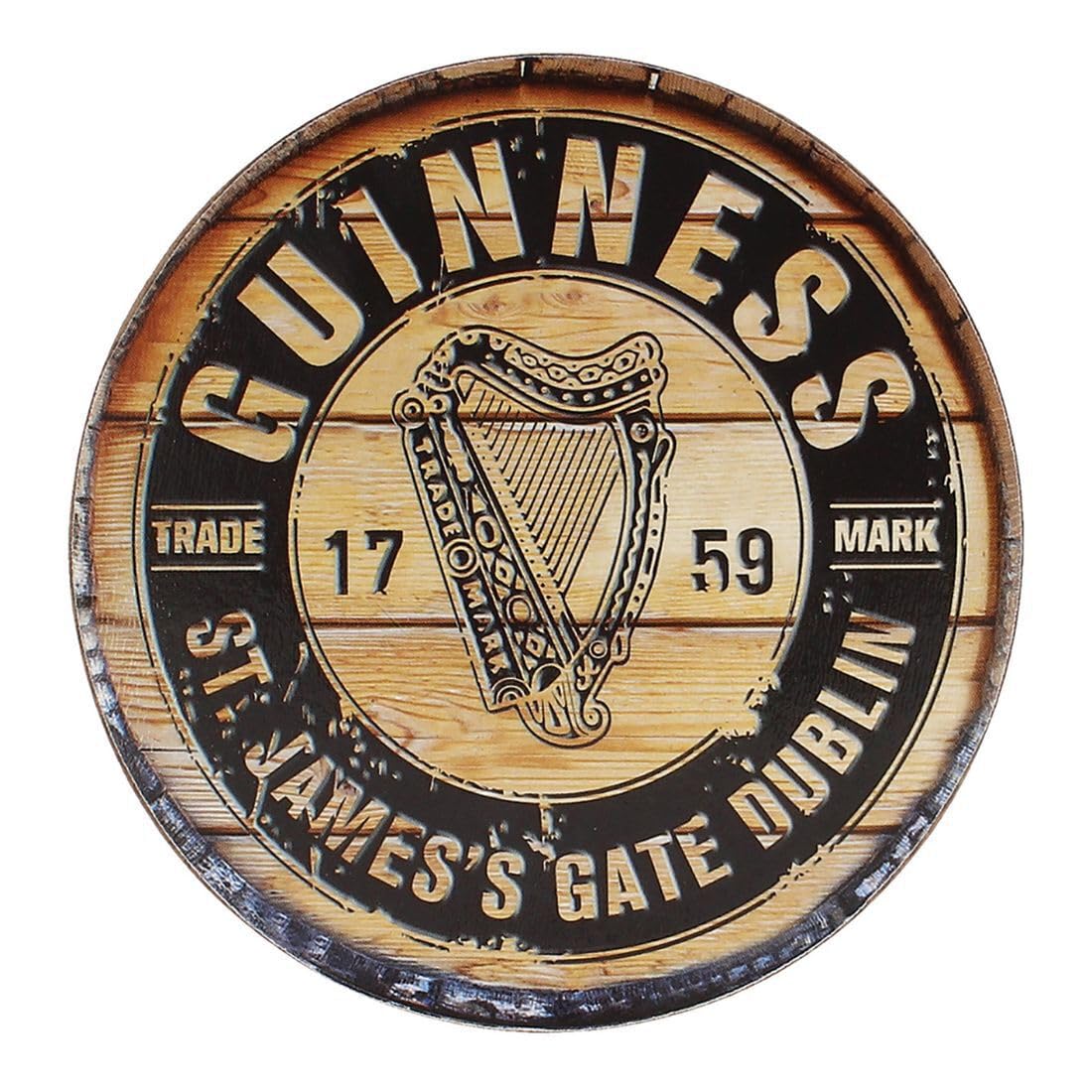 Guinness Official Merchandise Barrell Designed Coaster with Guinness Label