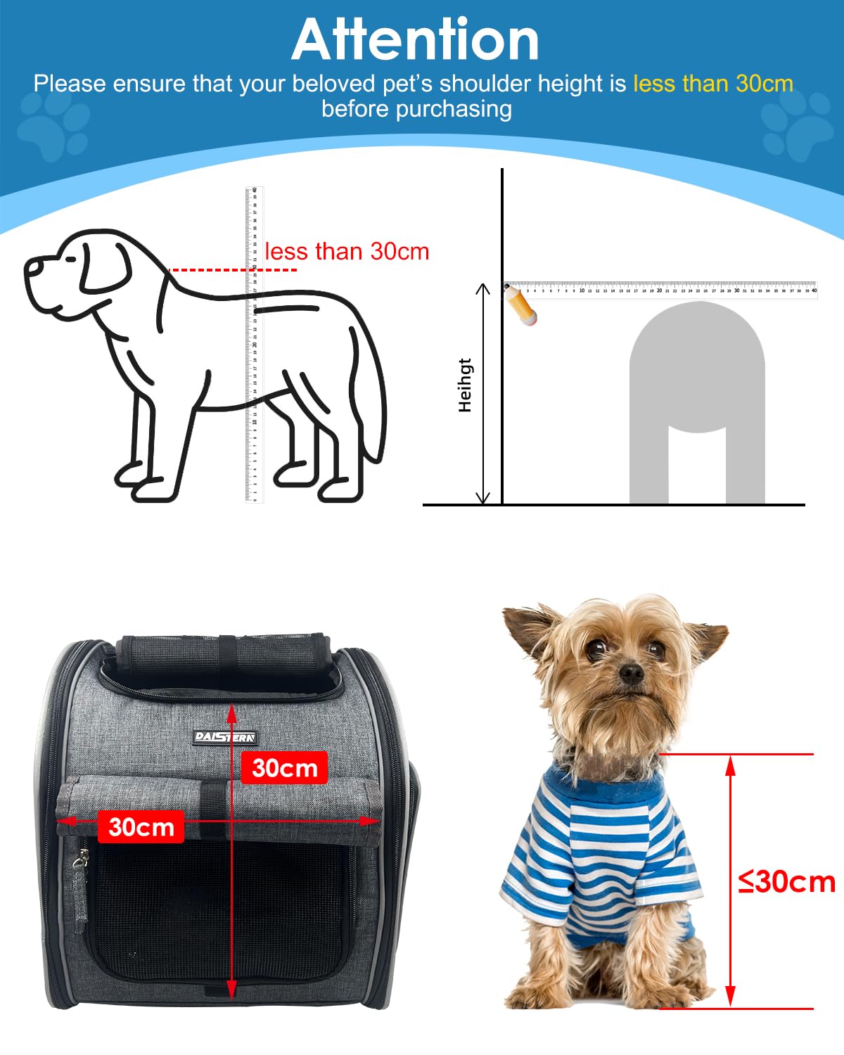 Cestino Cane Bicicletta Staccabile 6KG, Borsa Zaino para Cani Gatti con Finestra a Rete, 4 in 1 Borsa Multifunzionale Pieghevole Trasportino per Animali Domestici con Supporto Brevettato