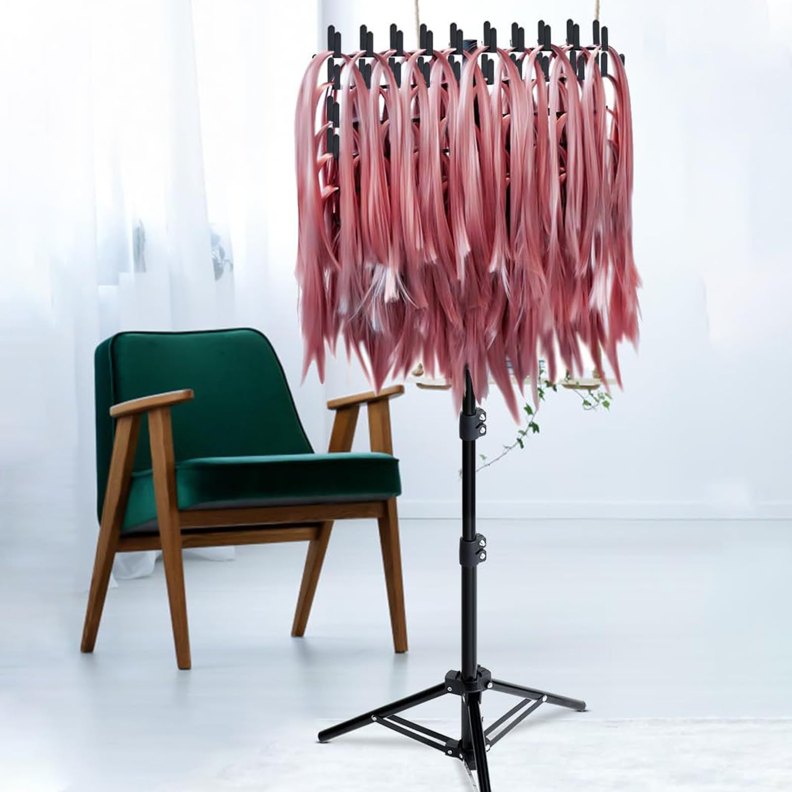 Générique Support À Cheveux Tressé - Réglable En Hauteur, Support De Tressage Pour Cheveux 144 Piquets, Debout