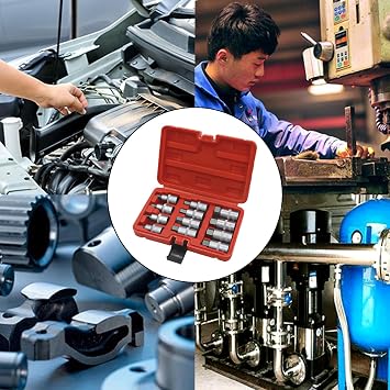 12 Stück Inbus Nuss Satz Schraubendreher Bits Vielzahn Steckschlüsseladapter 5–22 mm 1/2 Zoll Antrieb Einsatz Innensechskant Set
