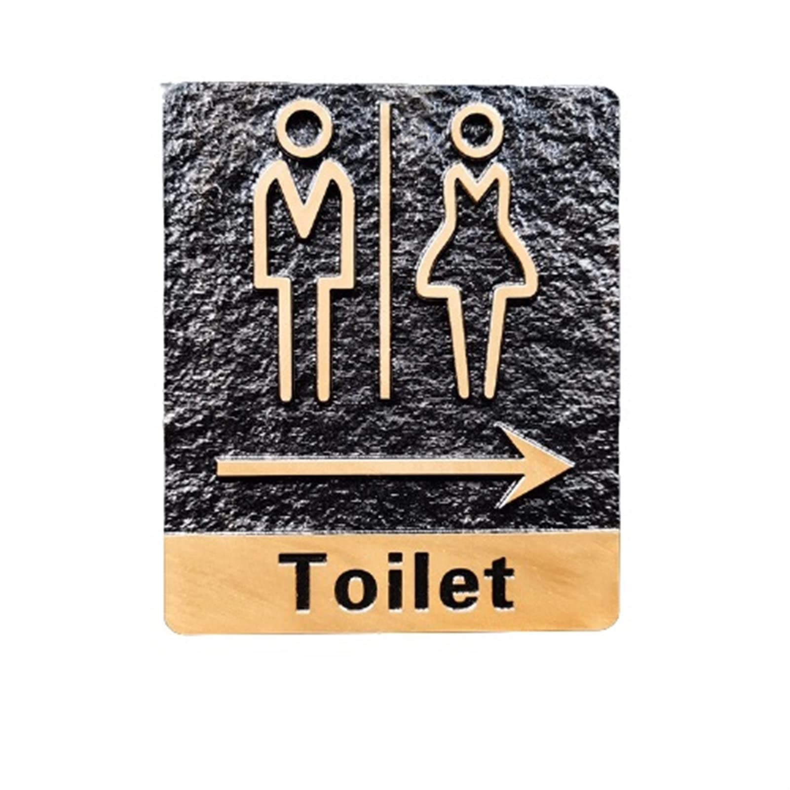 Tiges creuses en polyuréthane personnalisées, en acrylique antique 3D en relief, pour porte de toilette, plaque murale Num Addr plaque d'hôtel maison (A, 18 x 20 cm)