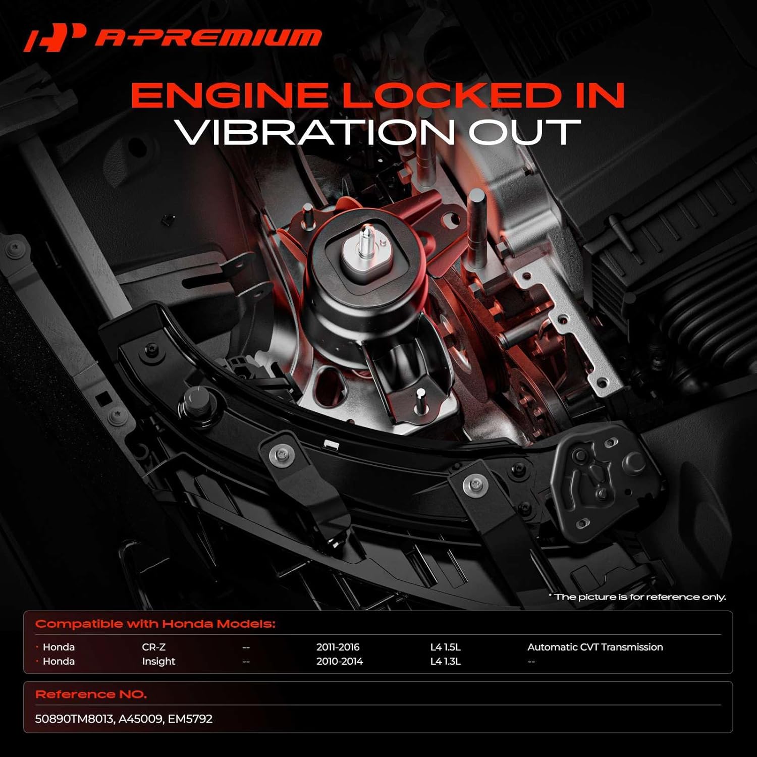 A-Premium Torque Strut Mount Compatible with Honda Insight 2010-2014 1.3L, CR-Z CRZ 2011-2016 1.5L