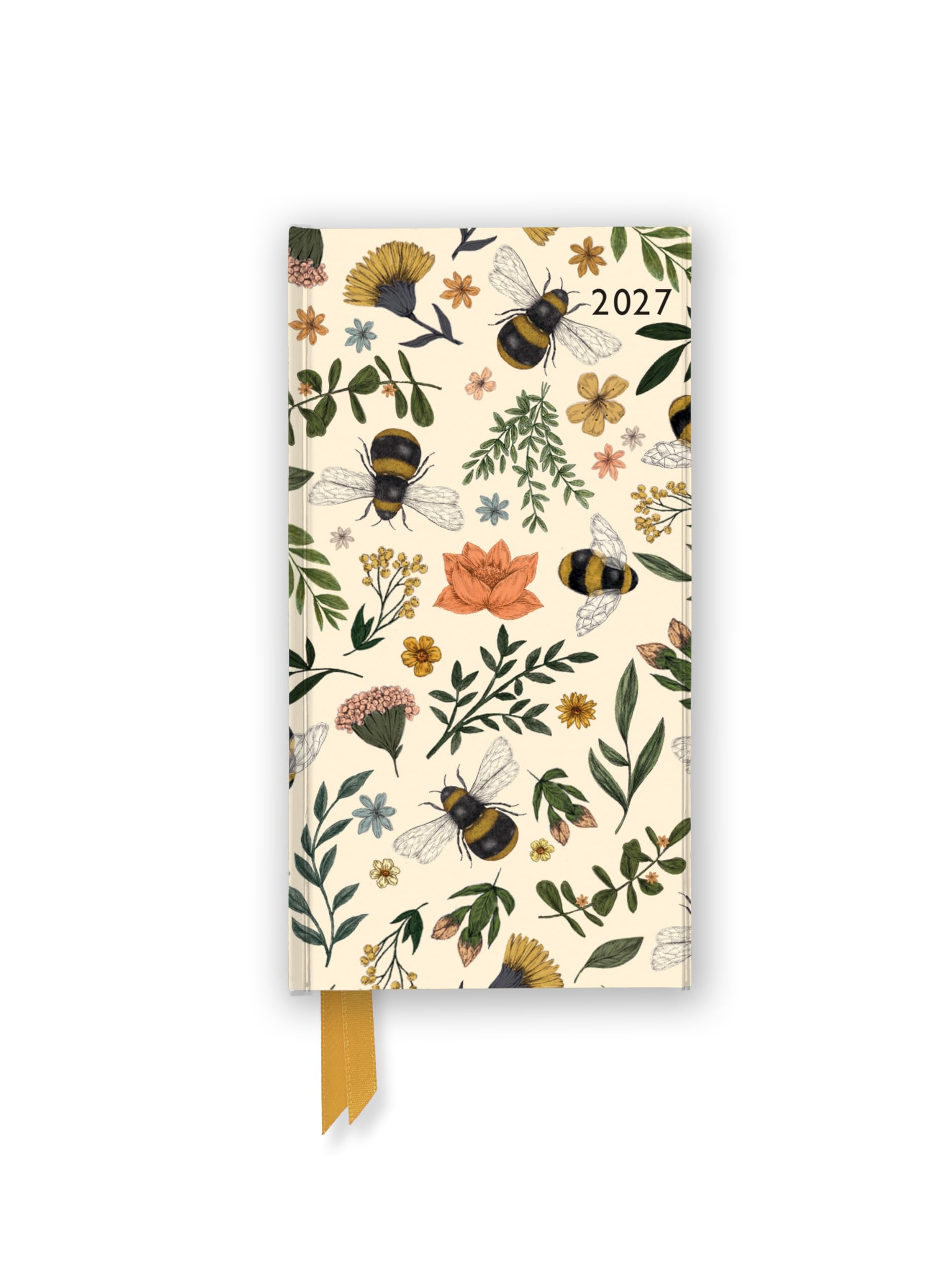 Jade Mosinski: Garden Bees 2027 Luxury Slimline Pocket Diary Planner – Week to View