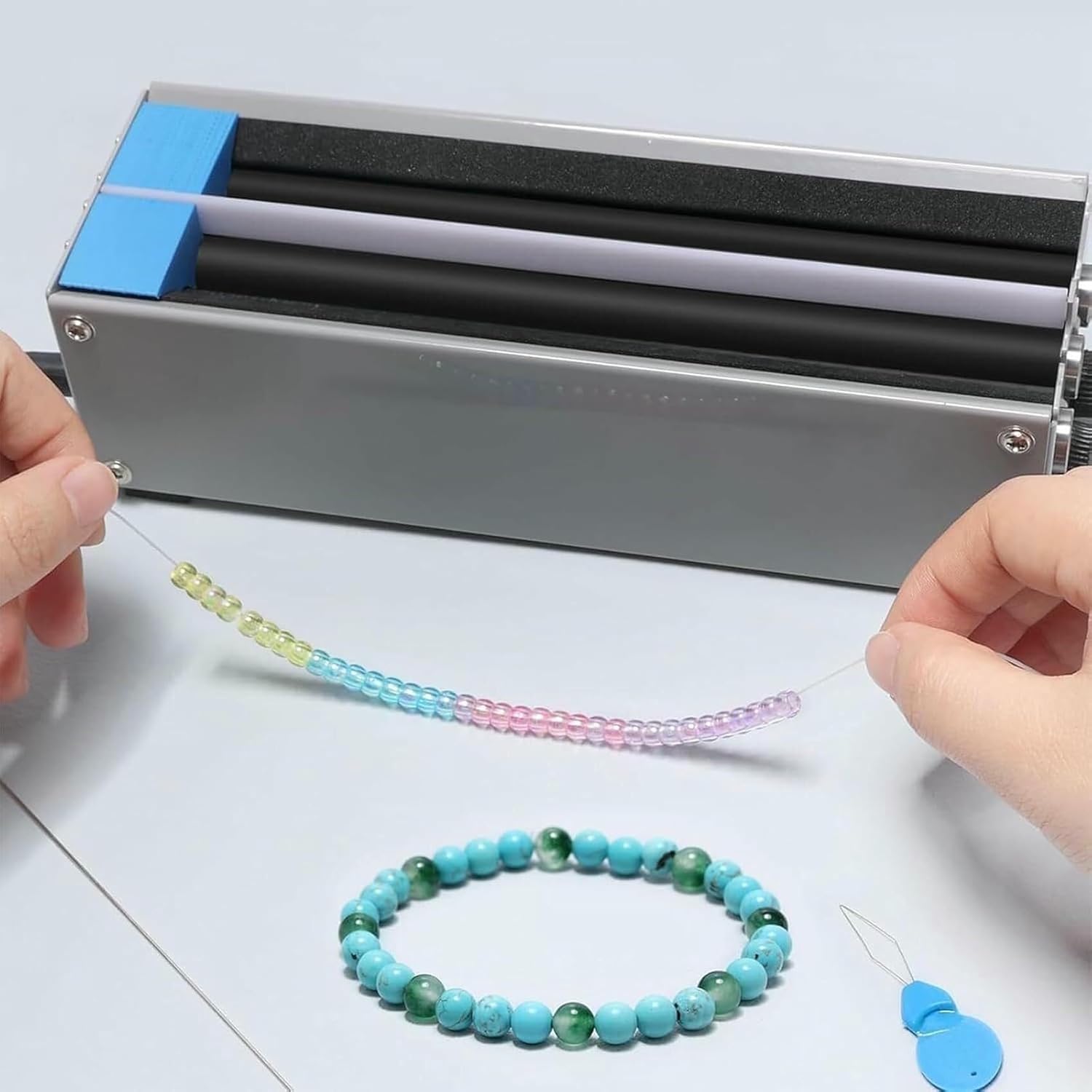 Stainless Steel Pearl Machine,Thread Range from 3 to 17 Mm,Adjustable Automatic Alignment of The Needle