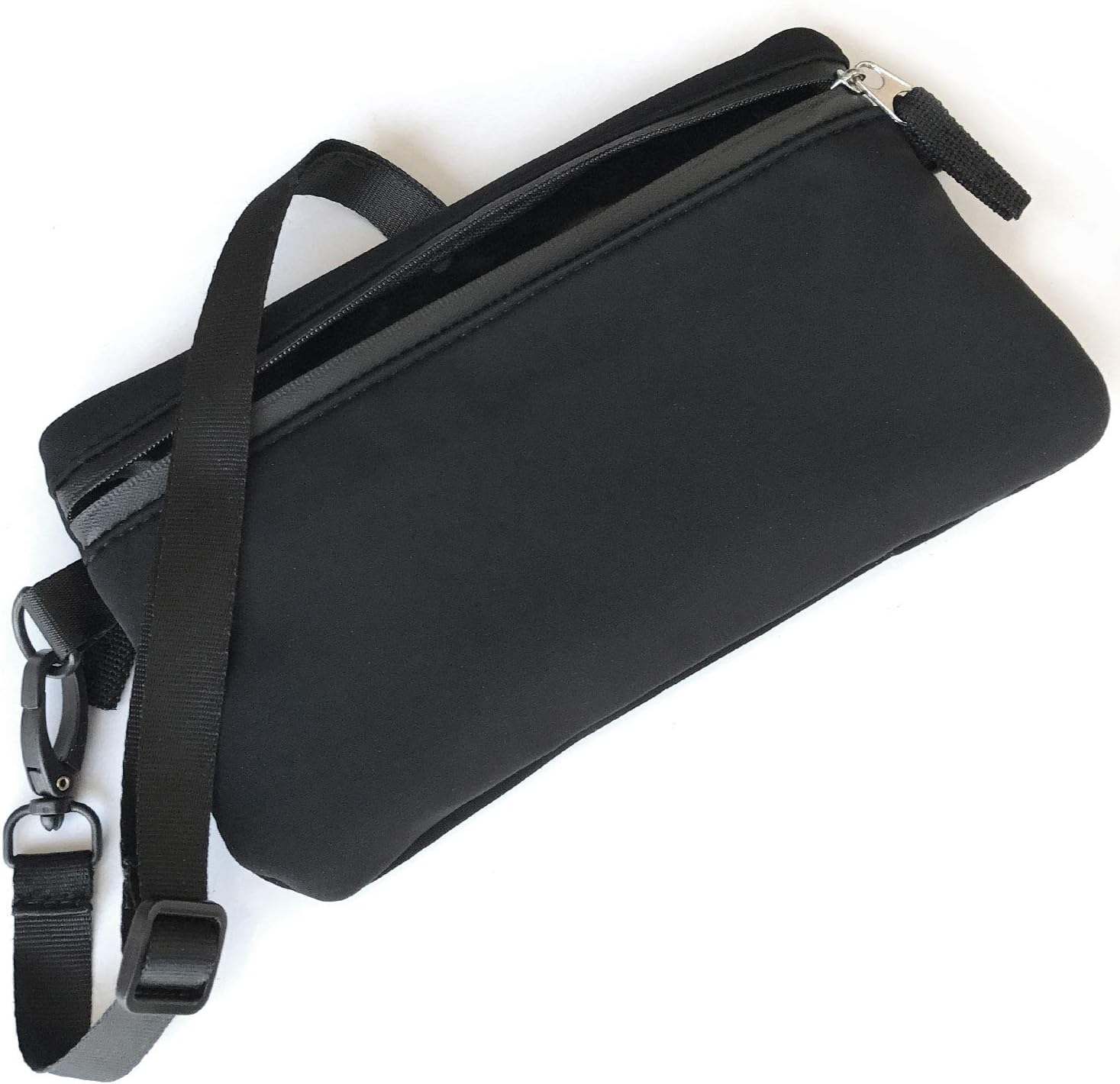 RFID Passport Wallet - Small Travel Crossbody Bag, Cell Phone Purse for Women (Black)