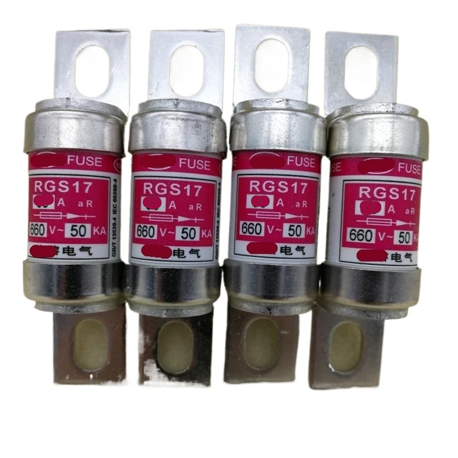 Fusible rapide RGS17 125A pour sécuriser un circuit électrique triphasé