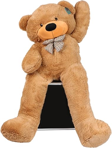 Miniatura 6 de Joyfay Oso de peluche gigante de 63 pulgadas color marrón claro oso de peluche de 525 pies juguete suave para San Valentín gran regalo