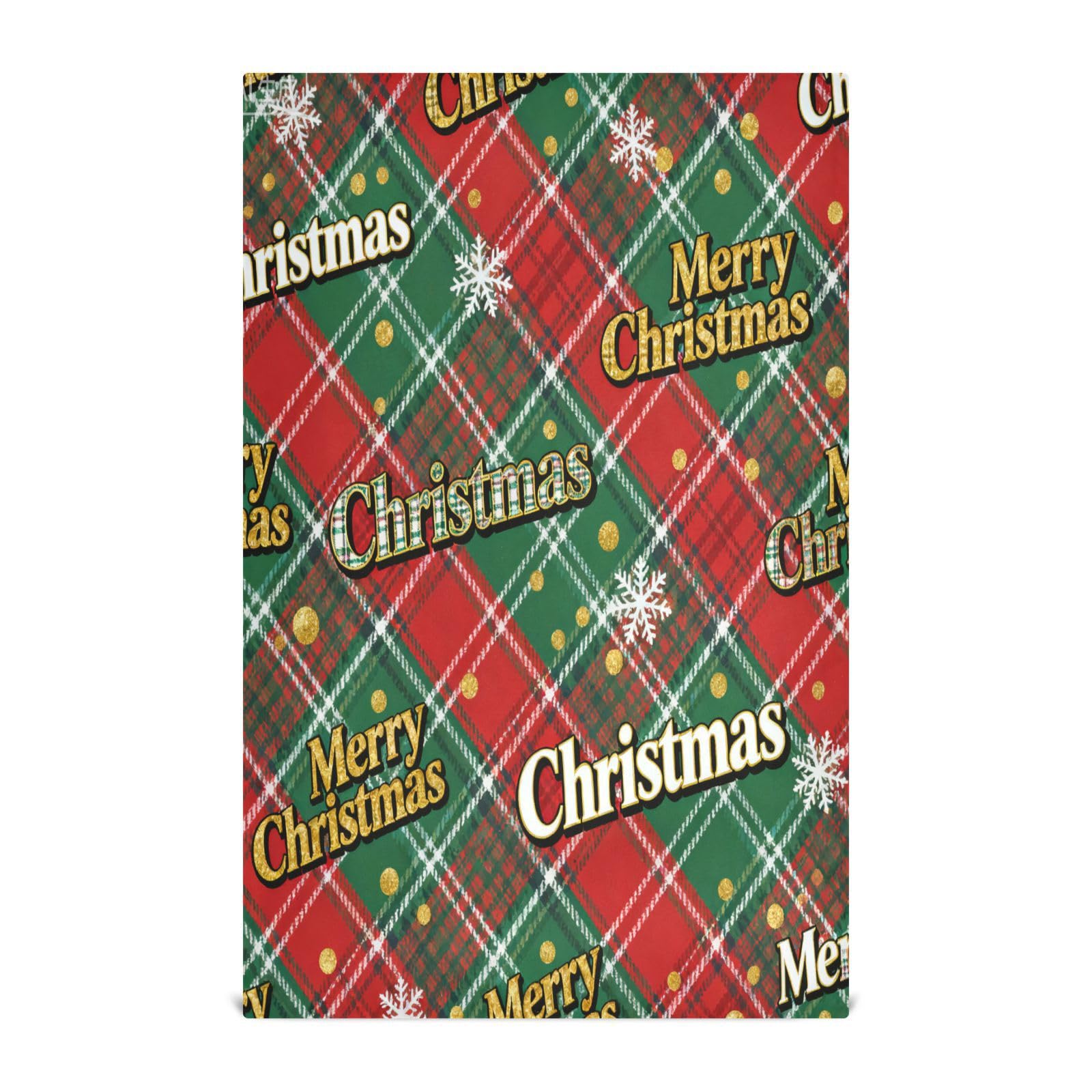 Paños de cocina de microfibra para regalo navideño con estampado decorativo rojo