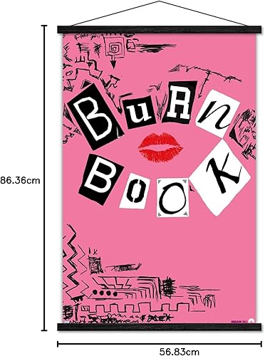 Vista 27 de Trends International Mean Girls - Burn Book Wall Poster, 22.37" x 34.00", Print and Black Hanger Bundle