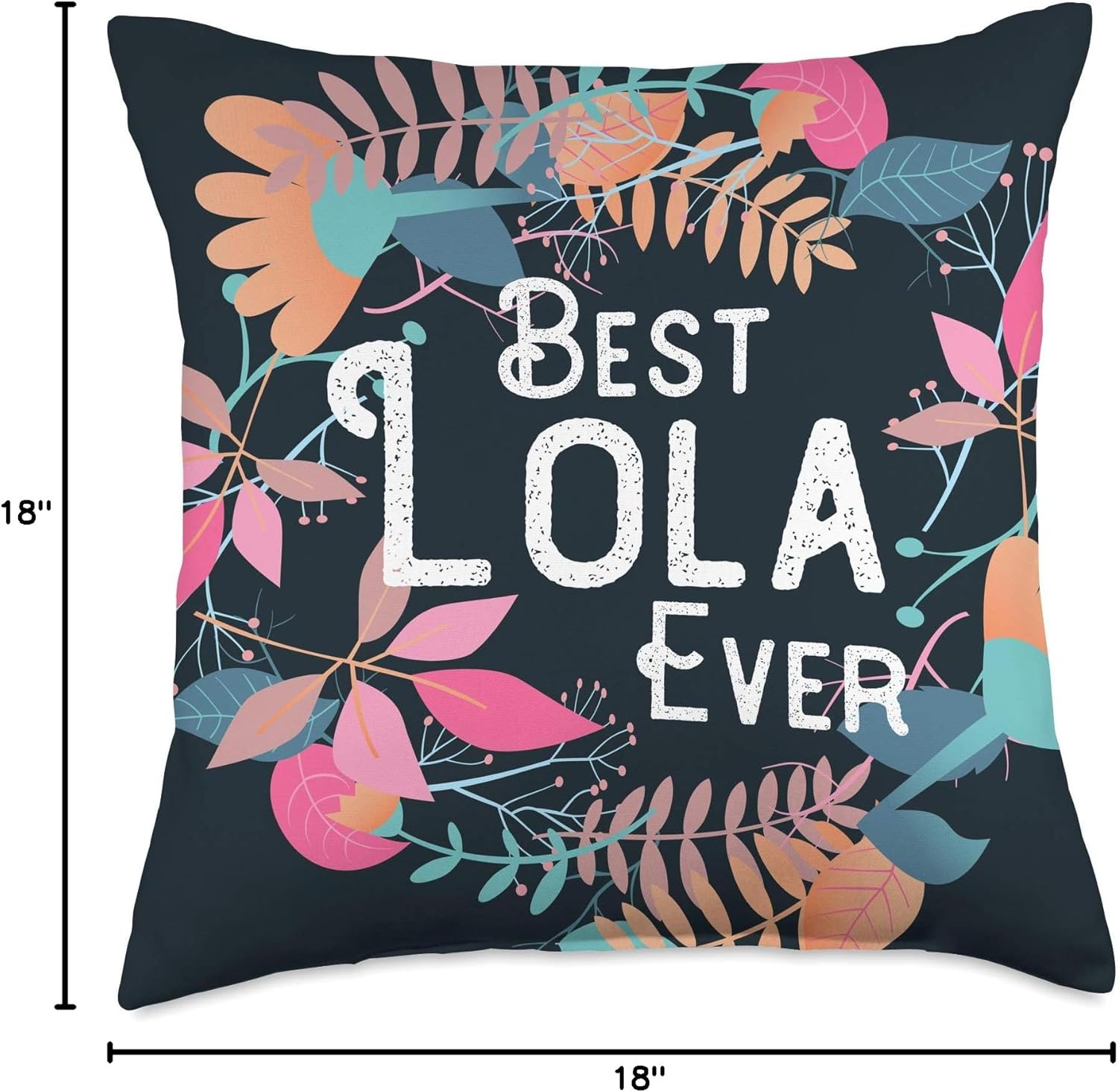 Filipina Mother Gift Lola Tropical Flower Throw Pillow