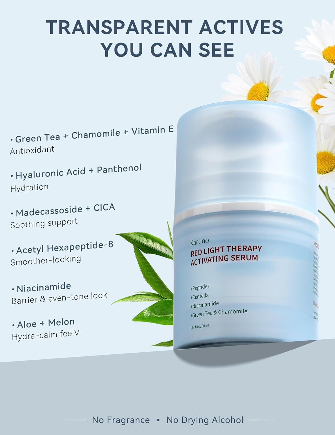 Red Light Therapy Activation Serum for Face – Activation & Hydration Booster for LED Mask, Microcurrent & Facial Devices – Hyaluronic Acid, Green Tea, Niacinamide, Centella & Aloe – 1.01 fl.oz - Image 2