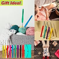 Vista 5 de Juego de ganchos de ganchillo ergonómicos Yarniss, 9 tamaños de ganchos de ganchillo con estuche 2.0mm~6.0mm