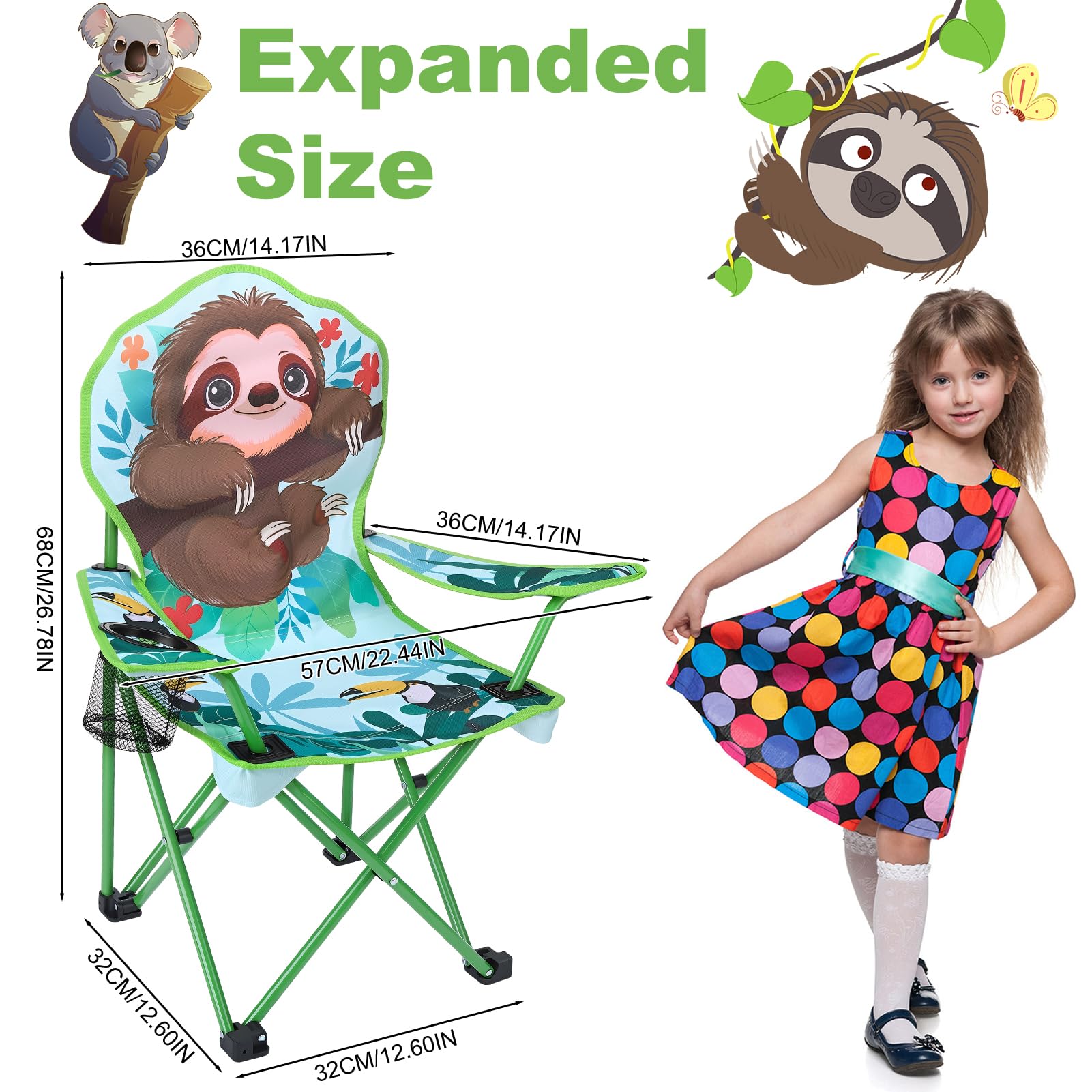 Silla de camping para niños con soporte para bebidas, silla plegable para exteriores, silla plegable portátil, silla de jardín para niños, fuerte y estable, silla de camping infantil para