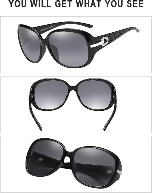DUCO Classic Sunglasses for Women polarized womens sunglasses 100% UV Protection Shades 6214