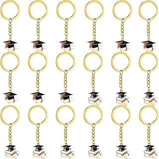 سلسلة مفاتيح التخرج هدايا التخرج سلسلة مفاتيح من خليط معدني من الزنك للأولاد والبنات في المدرسة الثانوية والجامعة هدايا حفلات التخرج من لانديكال 18 قطعة