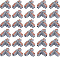 3 Way T-Shaped Lever Nut Wire Connectors Nuts Terminal Connectors Compact Splice Wire Conductor for Wiring AWG 28-12 (Orange - 30pcs)