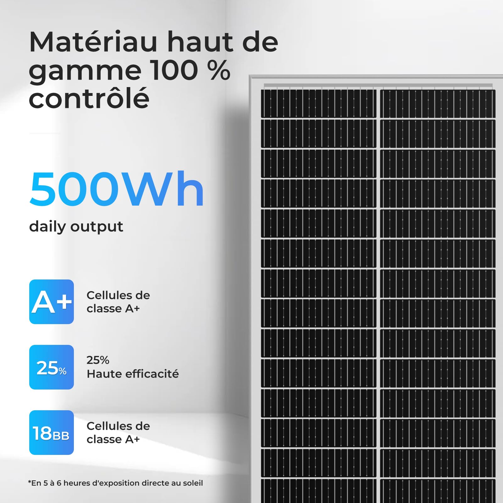 Kit Panneau Solaire 200 W 12V (2x100W) N-Type 18BB 25% IP68, Régulateur PWM 30A, pour Camping-Car, Van, Bateau, Système Solaire Hors Réseau
