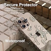 Vista 202 de Misea [3+1] for iPhone 14 Pro/iPhone 14 Pro Max Camera Lens Protector Bling, 9H Tempered Glass Camera Cover Screen Protector Metal Individual Ring