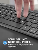 TeckNet X 315 ultravékony vezeték nélküli Mini billentyűzet QWERTZ fekete 8