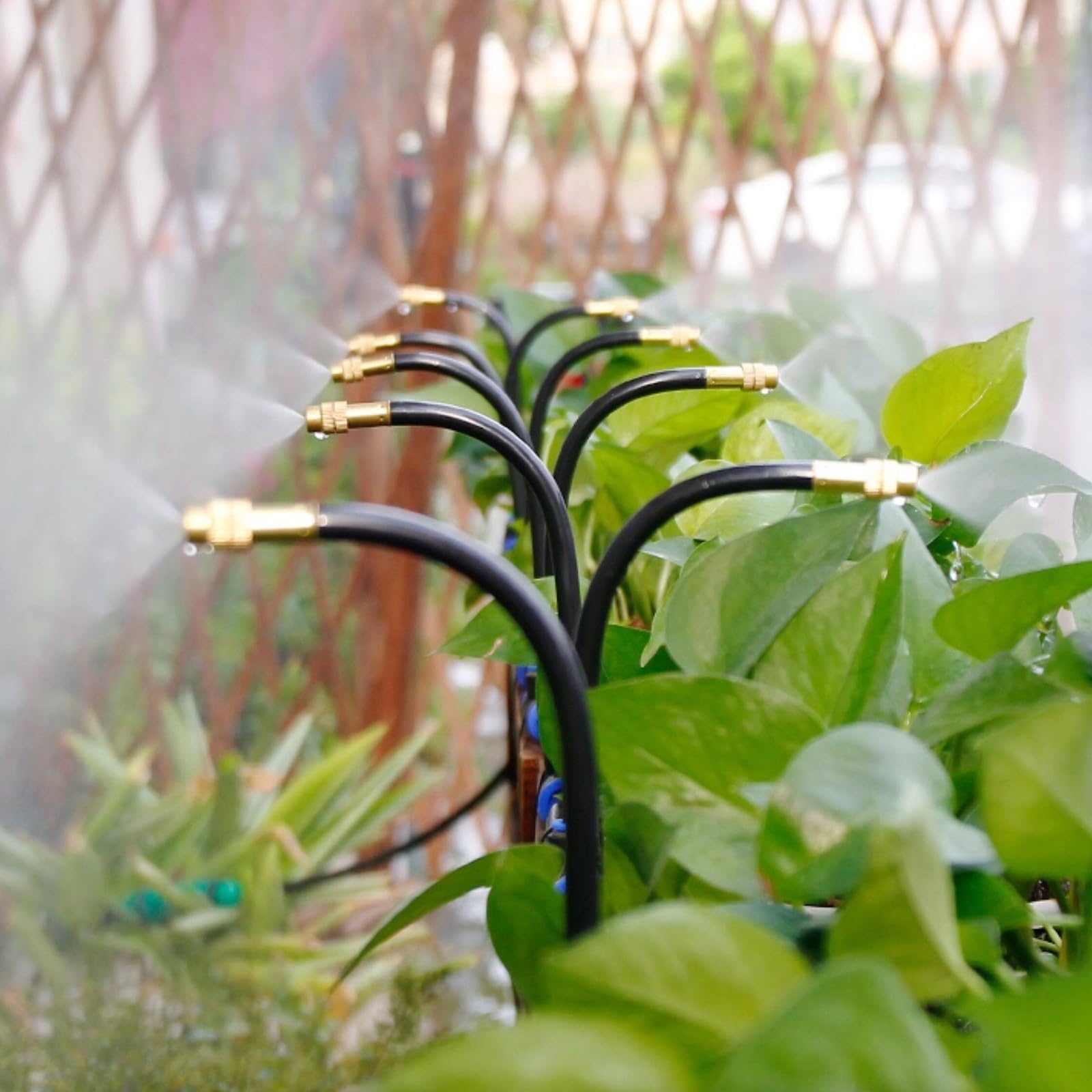 15M Systeme Irrigation Jardin, Kit de Système d'irrigation avec 15 Buses Réglables, Arrosage Automatique de Jardin, Arroseur 360° Réglable, Arrosage Goutte à Goutte pour Jardin, Cour, Pelouse, Serre