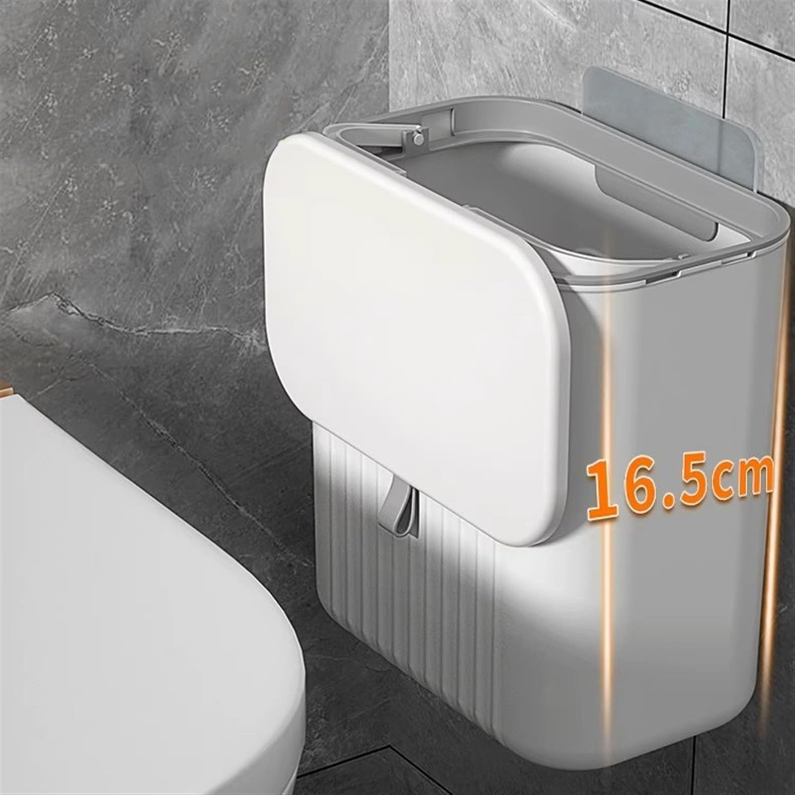 Cestino carta ufficio Pattumiera sospesa con coperchio, pattumiera da cucina da 2,4 galloni for controsoffitto o sotto il lavandino, pattumiera sottile montata a parete for armadio/bagno/camera da let