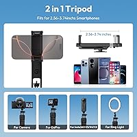 Vista 4 de ULANZI TT23 - Trípode de seguimiento facial automático de 64 pulgadas para iPhone/Android con control remoto, palo selfie giratorio de 360° que