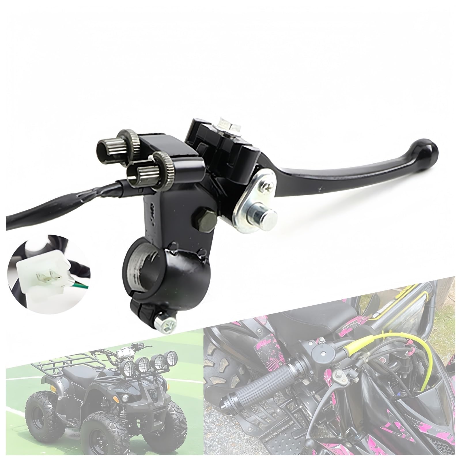 Palancas de freno Palanca freno con mango aleación 7/8'' 22mm para ATV para quad kart gasolina bicicleta eléctrica 49 50 70 90 110 para cc