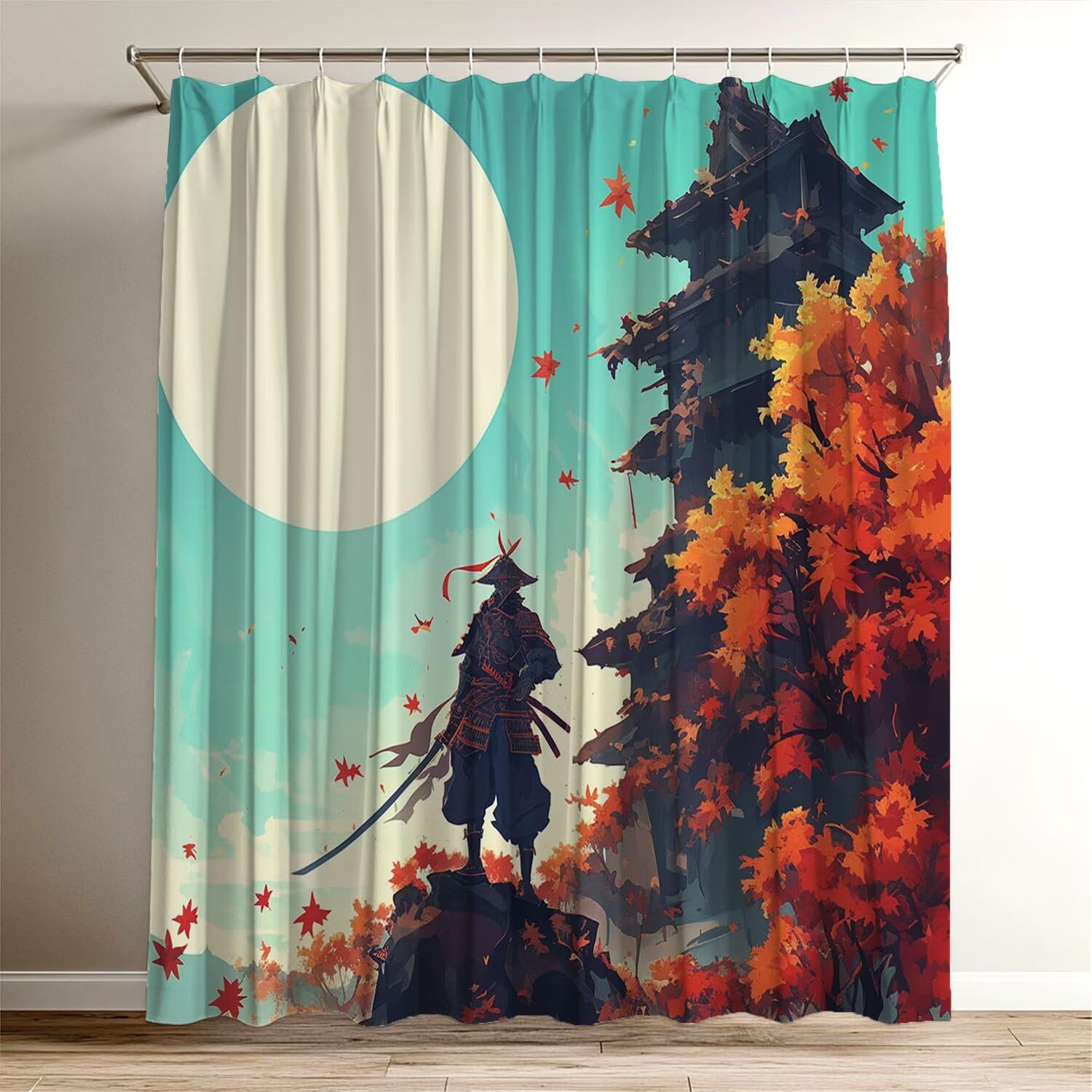 Rideau de douche 3D coloré avec impression haute définition sur tissu polyester dense 100x120