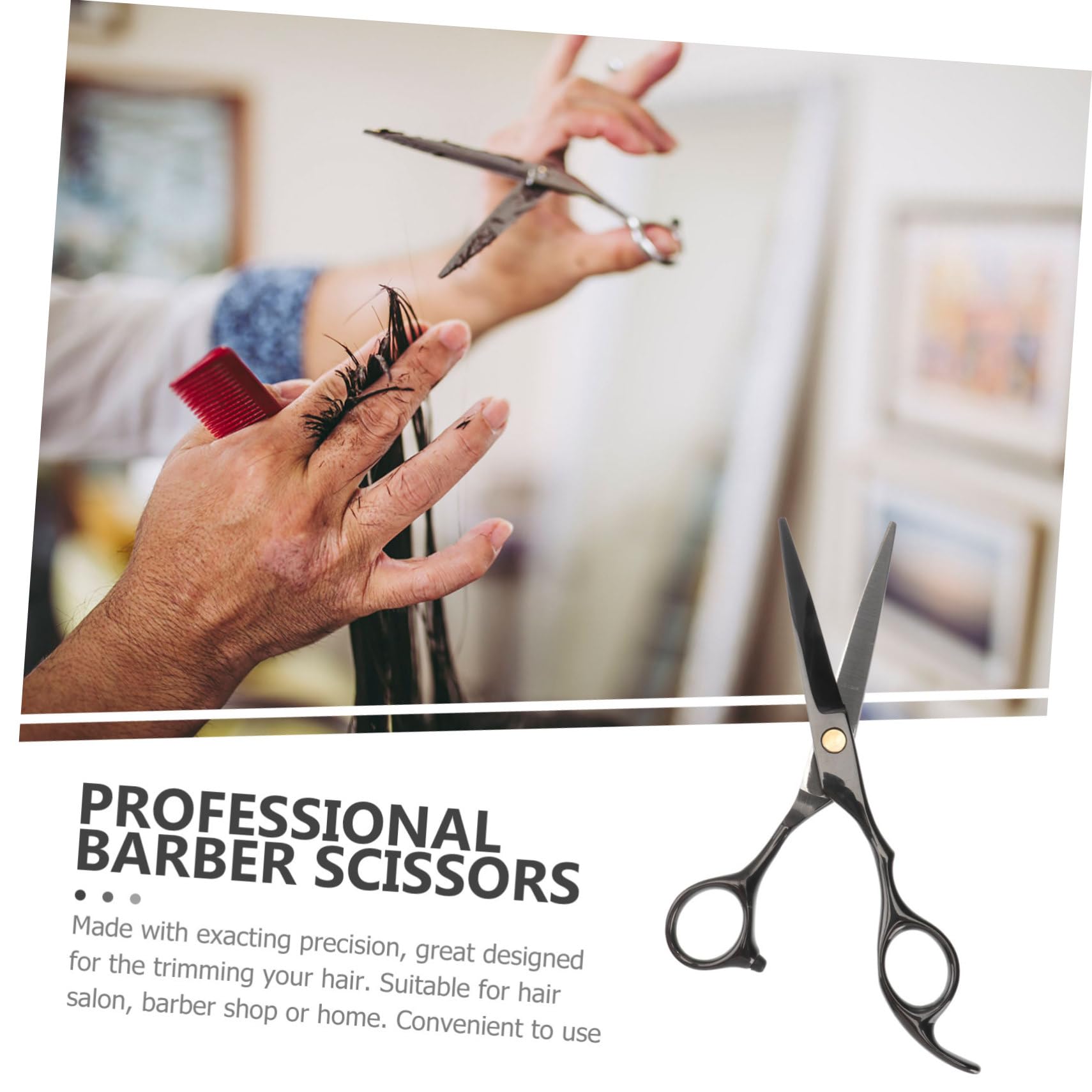 Ipetboom 3stücke Professionelle Haarschneideschere Für Friseure Und Barbershops Schwarze Haarschneider Für Präzise Schnitte Und Bequemes Styling Für Salongebrauch